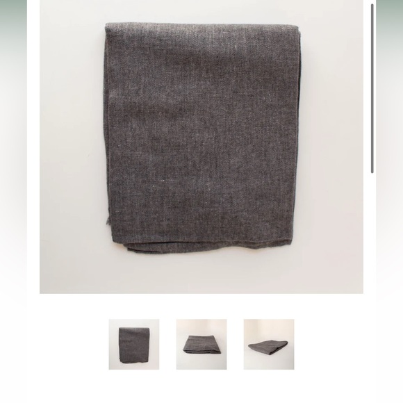 COPY - Grey patterned cashmere blanket scarf/wrap - Picture 7 of 9
